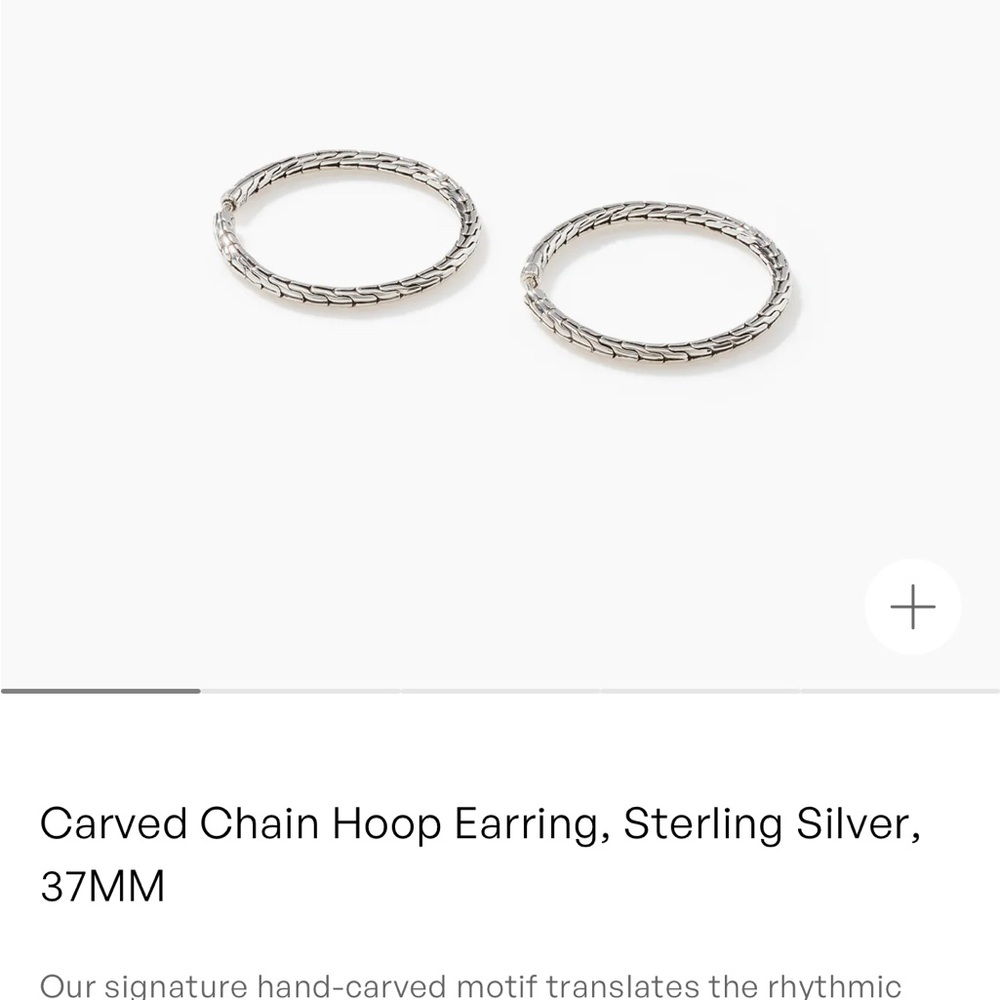 John Hardy Silver Chain Pattern Earrings